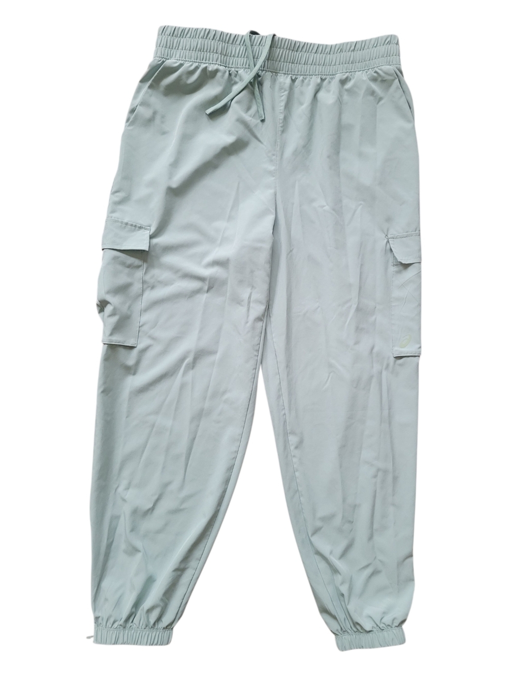 NWT Asics Jadeite Stretch Woven Cargo Pants Zip Jogger Ankle Lightweight Women L
